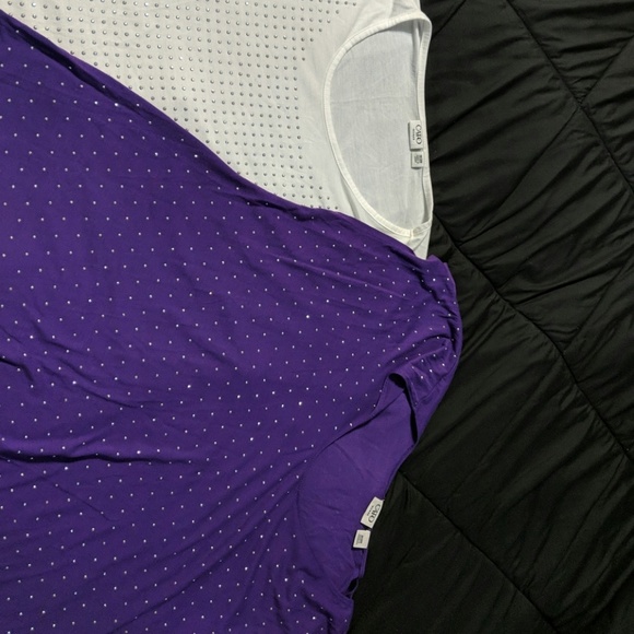 Lot of 2 BEAUTIFUL plus tshirts studded detail - Picture 2 of 4